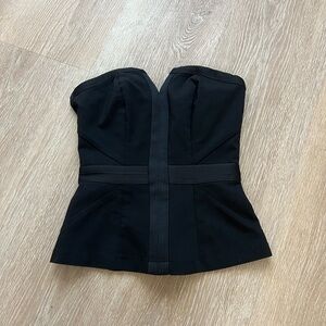 H&M Black Strapless Bustier Structured Going Out Top